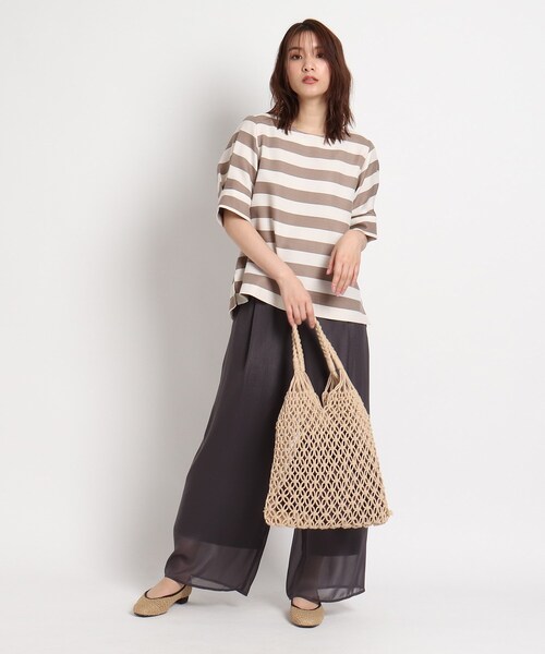 grove（グローブ）の「◆インスタライブ紹介！マクラメ巾着つきトート（トートバッグ・レディース・ベージュ系7/ライトベージュ/アイボリー/グレー/ブラウン系・00）」の13枚目の写真