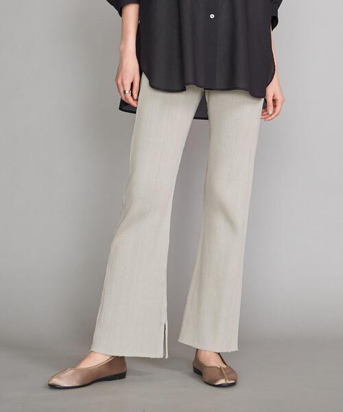 BEAUTY&YOUTH UNITED ARROWS（ビューティーアンドユースユナイテッドアローズ）の「BY コットンリブピグメントスリットカットソーパンツ（スラックス・レディース・ケリー/ナチュラル/ダークグレー・SMALL/MEDIUM）」の21枚目の写真
