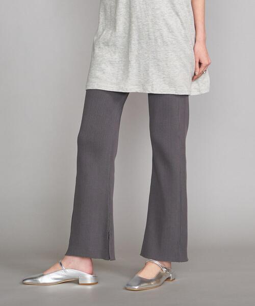 BEAUTY&YOUTH UNITED ARROWS（ビューティーアンドユースユナイテッドアローズ）の「BY コットンリブピグメントスリットカットソーパンツ（スラックス・レディース・ケリー/ナチュラル/ダークグレー・SMALL/MEDIUM）」の22枚目の写真