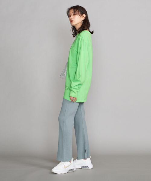 BEAUTY&YOUTH UNITED ARROWS（ビューティーアンドユースユナイテッドアローズ）の「BY コットンリブピグメントスリットカットソーパンツ（スラックス・レディース・ケリー/ナチュラル/ダークグレー・SMALL/MEDIUM）」の12枚目の写真