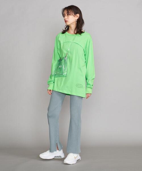 BEAUTY&YOUTH UNITED ARROWS（ビューティーアンドユースユナイテッドアローズ）の「BY コットンリブピグメントスリットカットソーパンツ（スラックス・レディース・ケリー/ナチュラル/ダークグレー・SMALL/MEDIUM）」の13枚目の写真