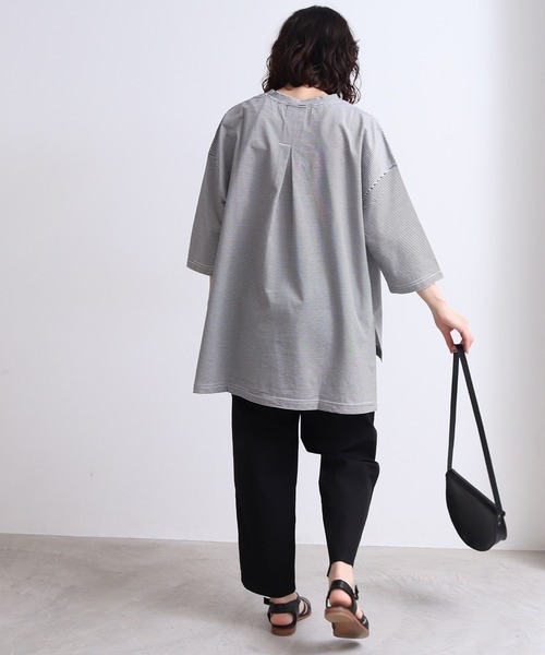 yuni（ユニ　）の「knoko/コットン border wide T-SH（Tシャツ/カットソー・レディース・その他/マルチ・FREE）」の13枚目の写真