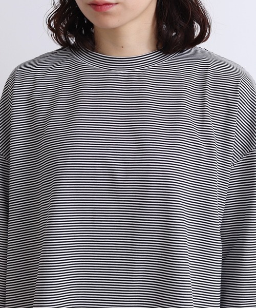 yuni（ユニ　）の「knoko/コットン border wide T-SH（Tシャツ/カットソー・レディース・その他/マルチ・FREE）」の17枚目の写真