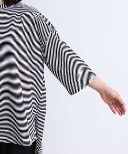 yuni（ユニ　）の「knoko/コットン border wide T-SH（Tシャツ/カットソー・レディース・その他/マルチ・FREE）」の18枚目の写真