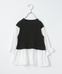 GLOBAL WORK | 【キッズ】オシャ楽ドッキングプルオーバー/933418(Tシャツ/カットソー)