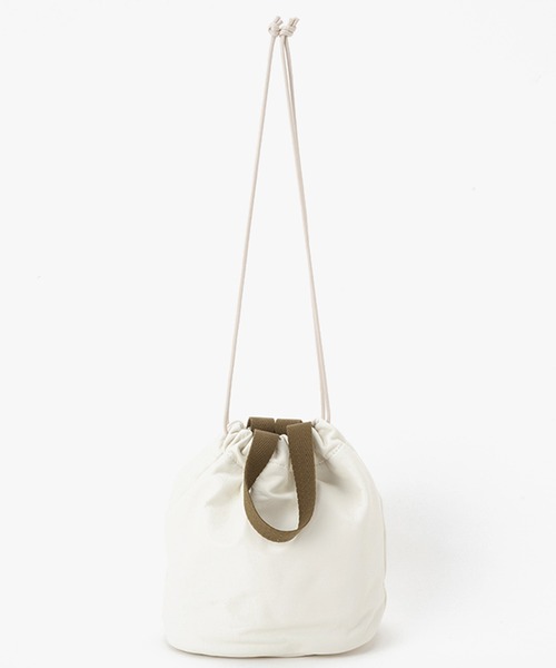 TASINAMI(タシナミ)の「TASINAMI 牛革ラムタッチ巾着 (TA-0040)(ハンドバッグ・レディース・イエロー/ミント/ブラック/ホワイト・FREE)」の1枚目の写真