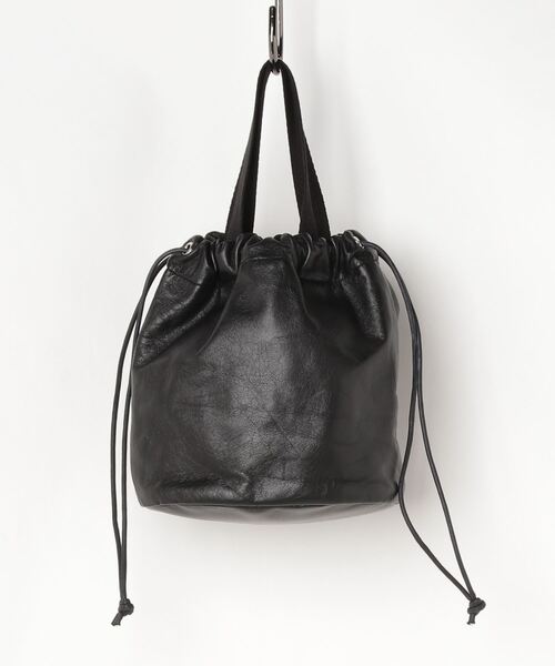 TASINAMI(タシナミ)の「TASINAMI 牛革ラムタッチ巾着 (TA-0040)(ハンドバッグ・レディース・イエロー/ミント/ブラック/ホワイト・FREE)」の11枚目の写真