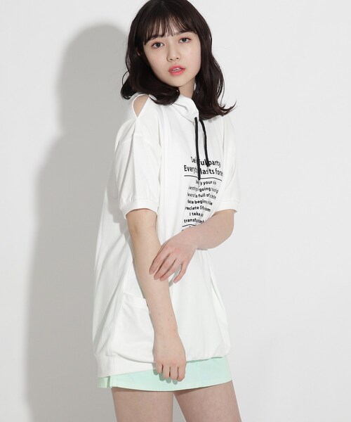 セール 肩開きフードワンピース ワンピース Pink Latte ピンクラテ のファッション通販 Zozotown