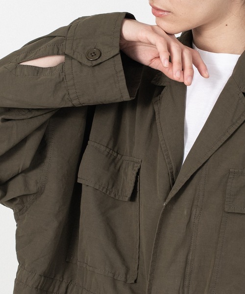 ALLUMER（アリュメール）の「フィブリルミリタリーブルゾン（ミリタリージャケット・レディース・カーキ・1）」の5枚目の写真