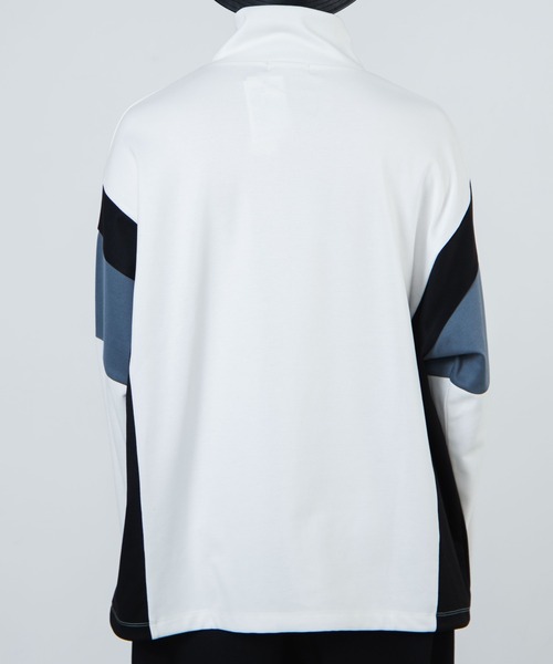 WEGO（ウィゴー）の「WEGO/カラーブロックハーフジッププルオーバー（スウェット・メンズ・ホワイト/ブラック・MEDIUM/LARGE）」の16枚目の写真