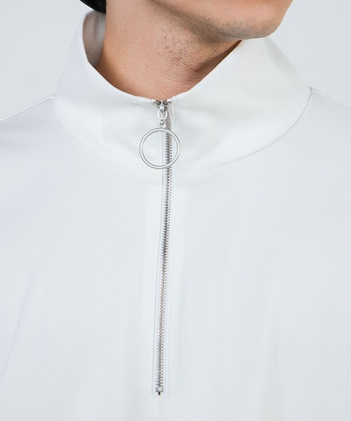 WEGO（ウィゴー）の「WEGO/カラーブロックハーフジッププルオーバー（スウェット・メンズ・ホワイト/ブラック・MEDIUM/LARGE）」の14枚目の写真