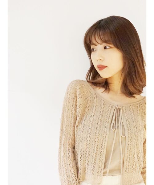 MERCURYDUO（マーキュリーデュオ）の「ベア付メッシュクロップドニット（ニット/セーター・レディース・オフホワイト/ライム/ベージュ・FREE）」の4枚目の写真