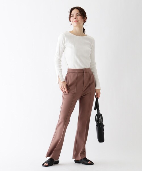 AG by aquagirl（エージーバイアクアガール）の「◆フレアジャージパンツ（その他パンツ・レディース・ブラック/キャメル/ライトパープル・36/38）」の7枚目の写真