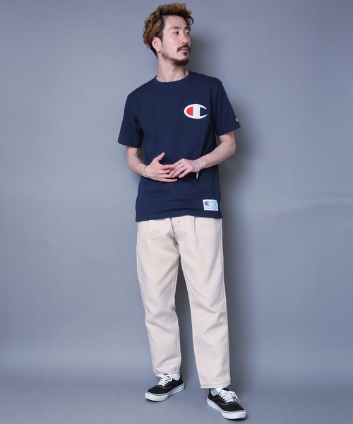 Champion(チャンピオン)の「【Champion/チャンピオン】ビッグロゴTシャツ コットン100% 自然な風合い サテンアップリケ ジョックタグ(Tシャツ/カットソー・メンズ・オレンジ/ダークグリーン/ホワイト/ネイビー/ブラック・LARGE/SMALL/MEDIUM/X-LARGE)」の21枚目の写真