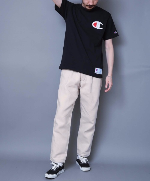 Champion(チャンピオン)の「【Champion/チャンピオン】ビッグロゴTシャツ コットン100% 自然な風合い サテンアップリケ ジョックタグ(Tシャツ/カットソー・メンズ・オレンジ/ダークグリーン/ホワイト/ネイビー/ブラック・LARGE/SMALL/MEDIUM/X-LARGE)」の12枚目の写真