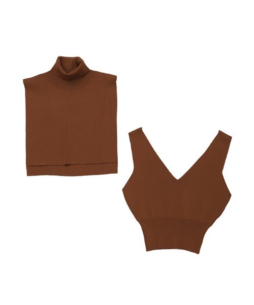 AMAIL（アマイル）の「ファンクパーフェクトセット（Tシャツ/カットソー・レディース・アイボリー/ブラック/ブラウン・FREE）」の4枚目の写真