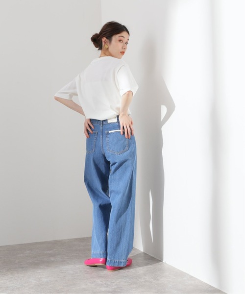 SLOBE IENA（スローブイエナ）の「girls Tシャツ◆【手洗い可能】（Tシャツ/カットソー・レディース・ダークブルー/ネイビー/ホワイト・FREE）」の6枚目の写真