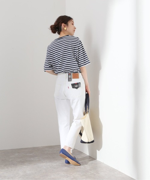 SLOBE IENA（スローブイエナ）の「girls Tシャツ◆【手洗い可能】（Tシャツ/カットソー・レディース・ダークブルー/ネイビー/ホワイト・FREE）」の16枚目の写真