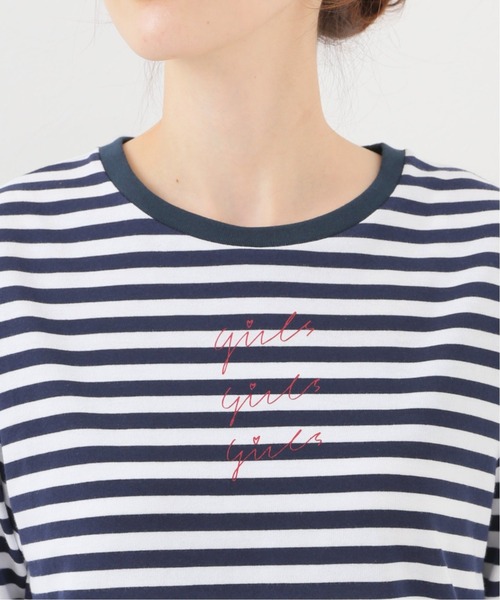 SLOBE IENA（スローブイエナ）の「girls Tシャツ◆【手洗い可能】（Tシャツ/カットソー・レディース・ダークブルー/ネイビー/ホワイト・FREE）」の7枚目の写真