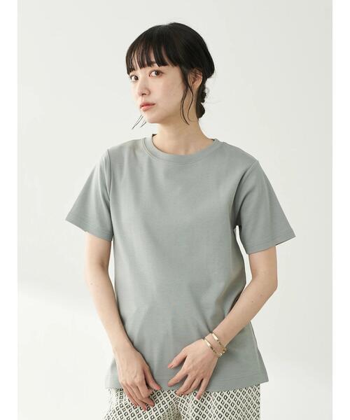 earth music&ecology(アースミュージックアンドエコロジー)の「スムースボックスTシャツ *(Tシャツ/カットソー・レディース・ブラック/ブラウン/オフホワイト/ピンク/ミント/グレイッシュベージュ・M/L)」の18枚目の写真