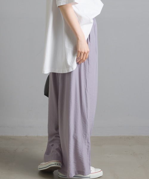 OMNES Another Edition（オムネス アナザーエディション）の「気流染めシルクタッチ ギャザーワイドパンツ（その他パンツ・レディース・ブラック/イエロー/アイボリー/ラベンダー・FREE）」の22枚目の写真