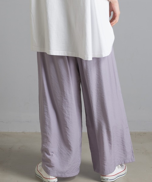 OMNES Another Edition（オムネス アナザーエディション）の「気流染めシルクタッチ ギャザーワイドパンツ（その他パンツ・レディース・ブラック/イエロー/アイボリー/ラベンダー・FREE）」の13枚目の写真