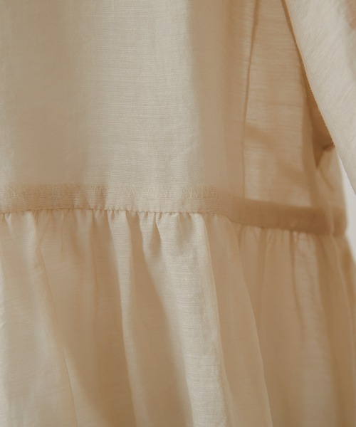 CIAOPANIC TYPY(チャオパニックティピー)の「【インナー付き】シアーティアードブラウス(シャツ/ブラウス・レディース・ホワイト/ブラック/ベージュ/グリーン・ONE SIZE)」の7枚目の写真