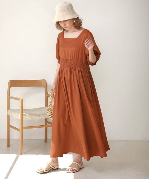Bab（バブ）の「【WEB限定】配色バックリボンワンピース（ワンピース・レディース・ブラック/キャメル・38）」の15枚目の写真