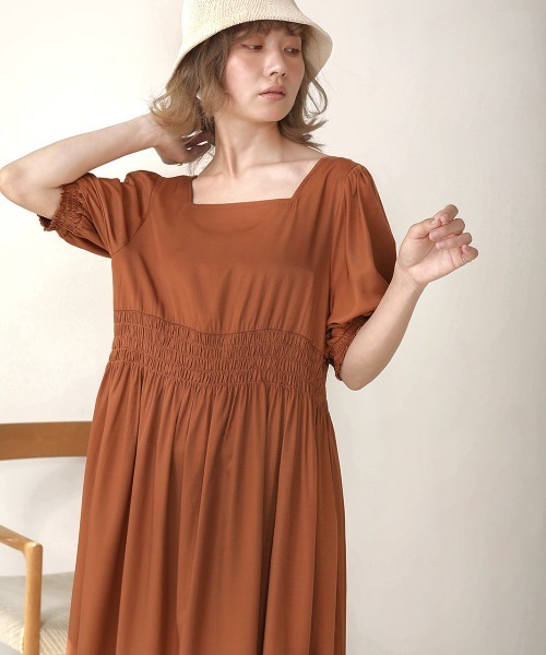Bab（バブ）の「【WEB限定】配色バックリボンワンピース（ワンピース・レディース・ブラック/キャメル・38）」の18枚目の写真