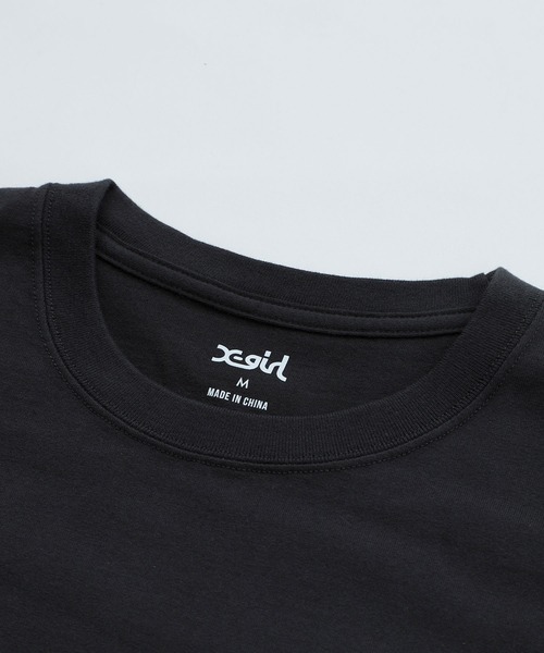 X-girl（エックスガール）の「HIBISCUS FACE S/S TEE（Tシャツ/カットソー・レディース・ホワイト/ベージュ/ライトブルー/チャコール・M/S/XL/L）」の15枚目の写真