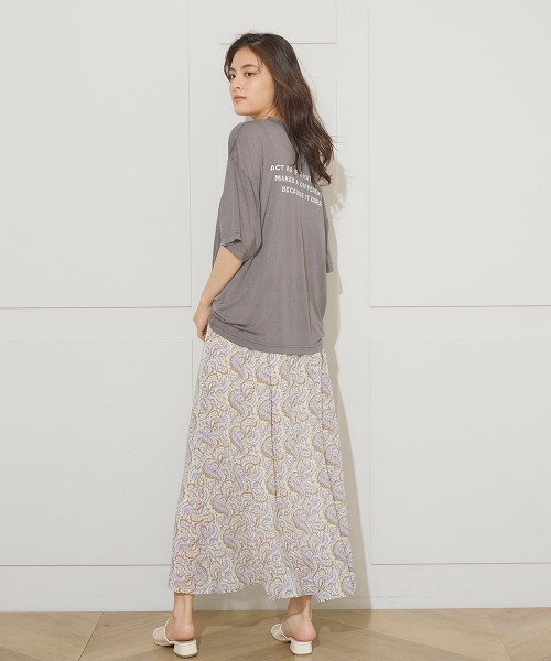 LIPSTAR(リップスター)の「シアーボイルペイズリー柄スカート(スカート・レディース・ブラック系その他/アイボリー・M)」の5枚目の写真