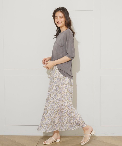 LIPSTAR(リップスター)の「シアーボイルペイズリー柄スカート(スカート・レディース・ブラック系その他/アイボリー・M)」の6枚目の写真