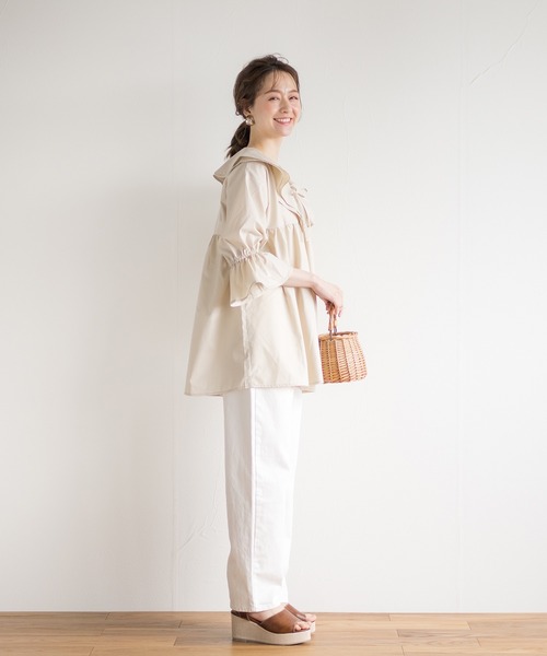 White Collection（ホワイトコレクション）の「【2021SS】ビックカラーブラウス（シャツ/ブラウス・レディース・ブラック/オフホワイト/ライトベージュ・FREE）」の13枚目の写真