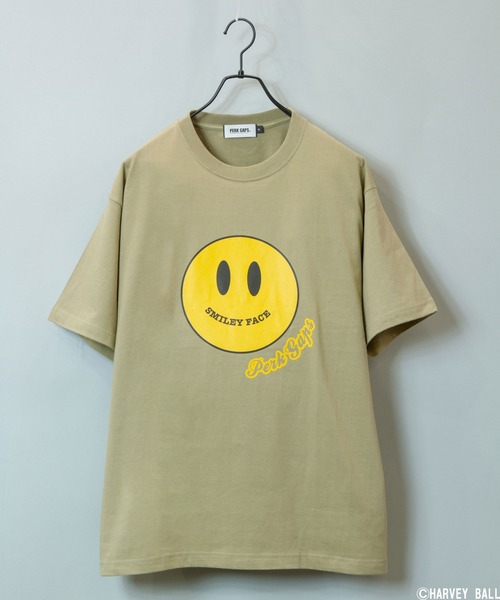 PERK GAPS（パークギャップス）の「SM*PGｽﾏｲﾙTEE（Tシャツ/カットソー・メンズ・ホワイト/ブラック/カーキ/パープル・M/L）」の3枚目の写真