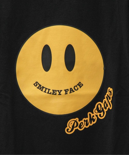 PERK GAPS（パークギャップス）の「SM*PGｽﾏｲﾙTEE（Tシャツ/カットソー・メンズ・ホワイト/ブラック/カーキ/パープル・M/L）」の9枚目の写真