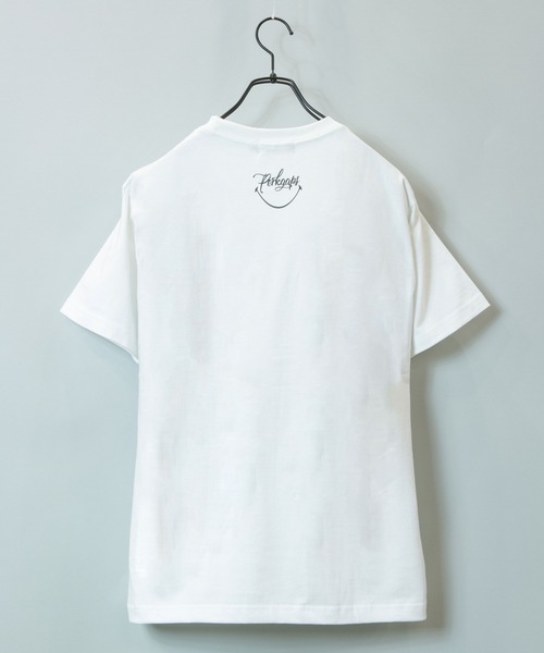 PERK GAPS（パークギャップス）の「SM*PGｽﾏｲﾙTEE（Tシャツ/カットソー・メンズ・ホワイト/ブラック/カーキ/パープル・M/L）」の5枚目の写真