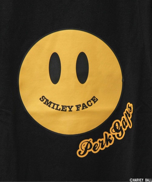 PERK GAPS（パークギャップス）の「SM*PGｽﾏｲﾙTEE（Tシャツ/カットソー・メンズ・ホワイト/ブラック/カーキ/パープル・M/L）」の10枚目の写真