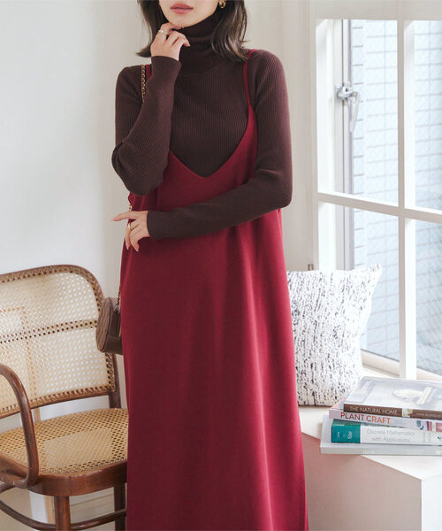 KOBE LETTUCE（コウベレタス）の「バックデザインが選べる2type　Vネックロングキャソールミワンピース（ワンピース・レディース・グレイッシュベージュ/ブルー/ピンク/モカ/ブラック/カーキ/ミント/バーガンディー/パープル系/ネイビー/ブラウン系/ベージュ系/グリーン系/パープル系1/ブラック系/オレンジ系その他/オレンジ系その他2/ネイビー系/グレー系1/グレー/グリーン系1/グリーン系2/ベージュ系1/ベージュ系2/ボルドー/ワイン系・L～LL/S～Ｍ/L/LL/S/M/L/XL）」の22枚目の写真