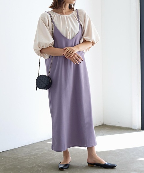 KOBE LETTUCE（コウベレタス）の「バックデザインが選べる2type　Vネックロングキャソールミワンピース（ワンピース・レディース・グレイッシュベージュ/ブルー/ピンク/モカ/ブラック/カーキ/ミント/バーガンディー/パープル系/ネイビー/ブラウン系/ベージュ系/グリーン系/パープル系1/ブラック系/オレンジ系その他/オレンジ系その他2/ネイビー系/グレー系1/グレー/グリーン系1/グリーン系2/ベージュ系1/ベージュ系2/ボルドー/ワイン系・L～LL/S～Ｍ/L/LL/S/M/L/XL）」の19枚目の写真