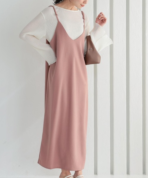 KOBE LETTUCE（コウベレタス）の「バックデザインが選べる2type　Vネックロングキャソールミワンピース（ワンピース・レディース・グレイッシュベージュ/ブルー/ピンク/モカ/ブラック/カーキ/ミント/バーガンディー/パープル系/ネイビー/ブラウン系/ベージュ系/グリーン系/パープル系1/ブラック系/オレンジ系その他/オレンジ系その他2/ネイビー系/グレー系1/グレー/グリーン系1/グリーン系2/ベージュ系1/ベージュ系2/ボルドー/ワイン系・L～LL/S～Ｍ/L/LL/S/M/L/XL）」の21枚目の写真