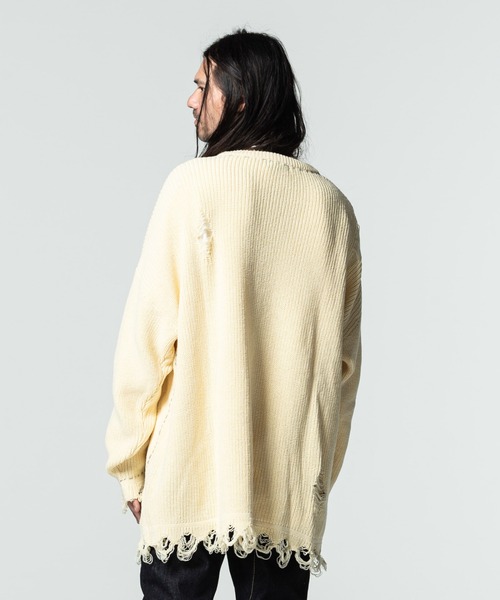 glamb（グラム）の「Hand stich crash knit / ハンドスティッチ