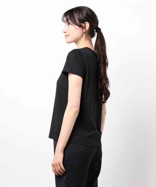 RIVE DROITE(リヴドロワ)の「devantロゴTシャツ(Tシャツ/カットソー・レディース・ベージュ/オフホワイト/ブラック・FREE)」の4枚目の写真