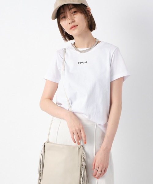 RIVE DROITE(リヴドロワ)の「devantロゴTシャツ(Tシャツ/カットソー・レディース・ベージュ/オフホワイト/ブラック・FREE)」の9枚目の写真
