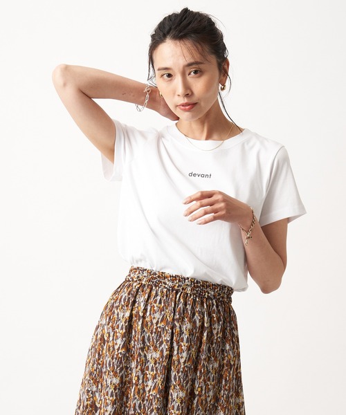 RIVE DROITE(リヴドロワ)の「devantロゴTシャツ(Tシャツ/カットソー・レディース・ベージュ/オフホワイト/ブラック・FREE)」の22枚目の写真