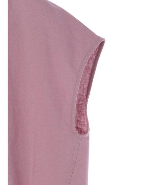 Green　Parks（グリーンパークス）の「ベルギーリネンブレンド チュニック＊（シャツ/ブラウス・レディース・オフホワイト/ピンク/サックスブルー/ブラック・FREE）」の11枚目の写真