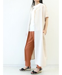 Te chichi | 麻調2wayシャツワンピース(シャツワンピース)