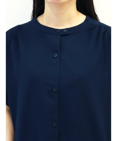 Te chichi(テチチ)の「麻調2wayシャツワンピース(シャツワンピース・レディース・グリーン/ネイビー/ベージュ・フリ-)」の14枚目の写真