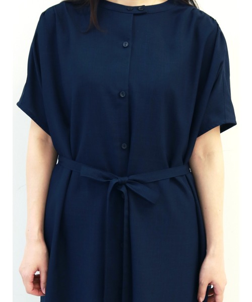 Te chichi(テチチ)の「麻調2wayシャツワンピース(シャツワンピース・レディース・グリーン/ネイビー/ベージュ・フリ-)」の11枚目の写真