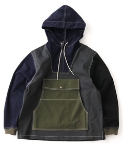 ガーメントウォッシュアノラックパーカー