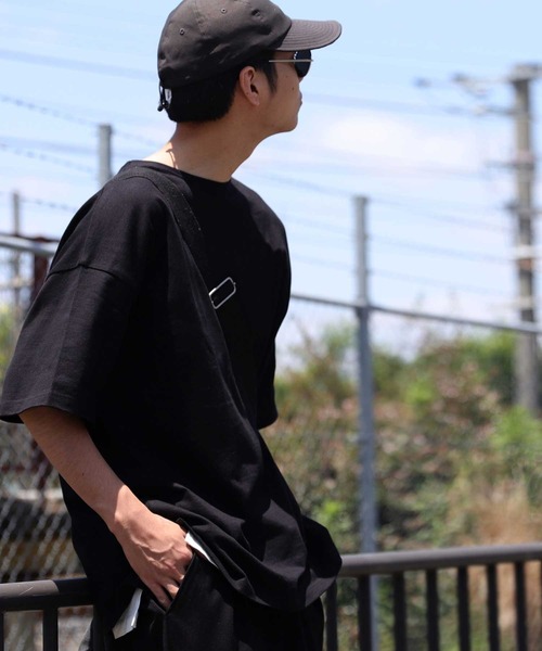 antiqua（アンティカ）の「綿100%バスク生地半袖Tシャツ（Tシャツ/カットソー・メンズ・パープル系その他/ブラック/アイボリー/ブルー/オフホワイト/ライトグリーン/オレンジ・L/M/XL）」の4枚目の写真